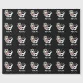 Heilige Koe Funny Animal Pun Dark BG Cadeaupapier (Vlak)