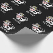 Heilige Koe Funny Animal Pun Dark BG Cadeaupapier (Hoek)