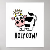 Heilige Koe Funny Animal Pun Poster (Voorkant)