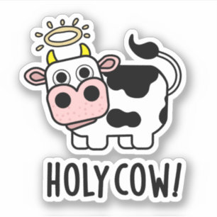 Heilige Koe Funny Animal Pun Sticker