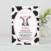 Heilige Koe Geslacht Reveal Baby Shower Uitnodigin Kaart (Staand voorkant)