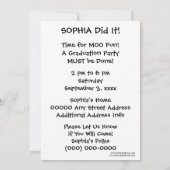 Heilige Koe - Graduation Party Kaart (Achterkant)