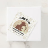 Heilige Koe Grappig  Cowboy 50ste verjaardag Bedankjes Labels (In situ)