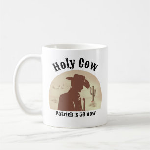Heilige Koe Grappig Cowboy 50ste verjaardag Koffiemok