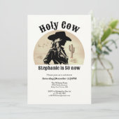 Heilige Koe Grappig  Cowgirl 50ste verjaardag Kaart (Staand voorkant)