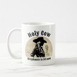 Heilige Koe Grappig Cowgirl 50ste verjaardag Koffiemok