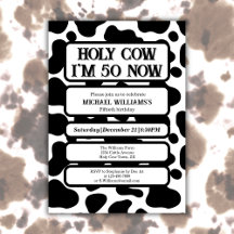Heilige Koe Grappig Zwart Wit 50ste Verjaardag