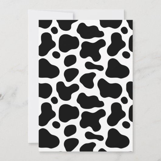 Heilige Koe Grappig Zwart Wit 50ste Verjaardag Kaart (Achterkant)