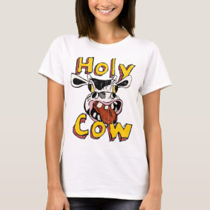 Heilige Koe grappige illustratie van Cartoon T-shirt