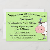 Heilige Koe! Grappige verjaardagsfeestje uitnodigi Kaart (Voorkant)