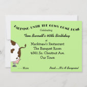 Heilige Koe! Grappige verjaardagsfeestje uitnodigi Kaart (Achterkant)