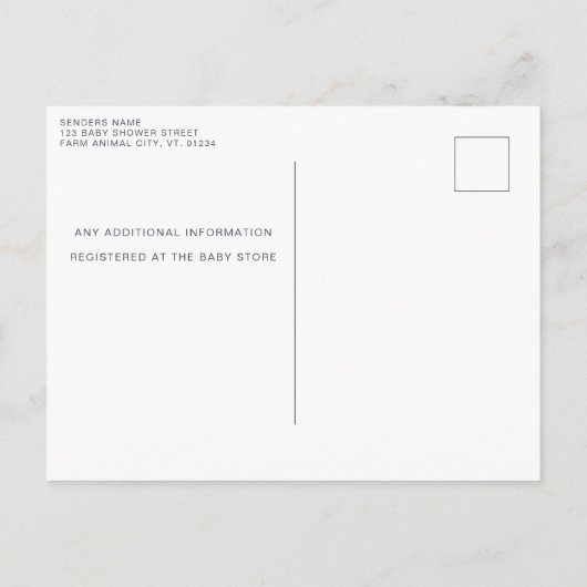 Heilige Koe Groen Hoogland Koe Koppels Baby shower Uitnodiging Briefkaart (Achterkant)