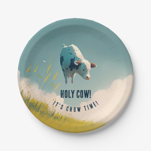 Heilige Koe haar Borden van het Nobelprijsfeest op Papieren Bordje (Voorkant)