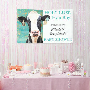 Heilige Koe Het is een Baby shower Holstein Spandoek
