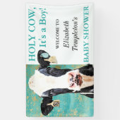 Heilige Koe Het is een Baby shower Holstein Spandoek (Verticaal)