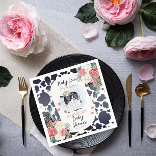 Heilige Koe, het is een Girl Baby shower Welcome Servet