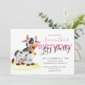 Heilige Koe, het is een roze verjaardagsfeestje Aankondiging (Staand voorkant)