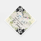 Heilige koe, het is een tweeling baby shower papie servet (Hoek)