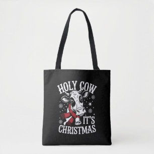 Heilige Koe Het is Kerst Grappig Koe Liefhebber Bo Tote Bag