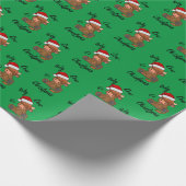 Heilige koe, het is kerstinpakpapier cadeaupapier (Hoek)