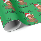 Heilige koe, het is kerstinpakpapier cadeaupapier (Rol Hoek)