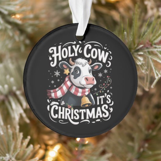 Heilige Koe Het Is Kerstmis Grappige Koe Liefhebbe Ornament (Boom)
