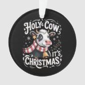 Heilige Koe Het Is Kerstmis Grappige Koe Liefhebbe Ornament (voorkant)