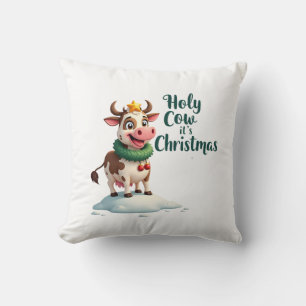 Heilige Koe Het is Kerstmis Ik Kerstmis Koe T-Shir Kussen