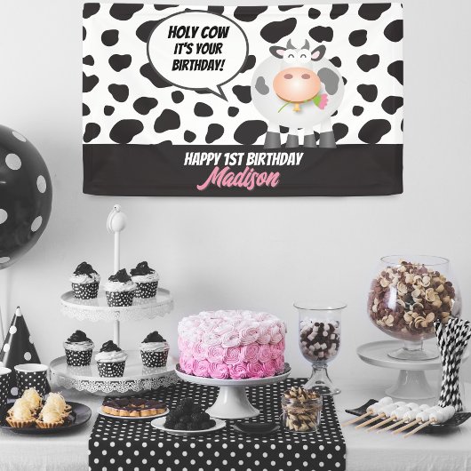 Heilige Koe, het is uw Schattigee verjaardag Spandoek