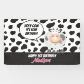 Heilige Koe, het is uw Schattigee verjaardag Spandoek (Horizontaal)