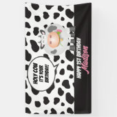 Heilige Koe, het is uw Schattigee verjaardag Spandoek (Verticaal)