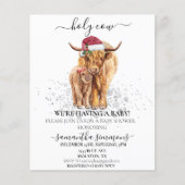 Heilige Koe Highland Budget Baby shower Kerst (Voorkant)