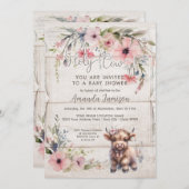 Heilige Koe Highlands Bloemig Schattig Schattig Ba Kaart (Voorkant / Achterkant)