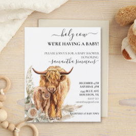 Heilige Koe Hoogland Calf Baby shower Boho Budget