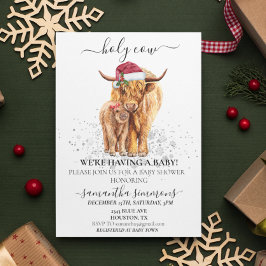 Heilige Koe Hoogland Calf Baby shower Kerstmis Kaart