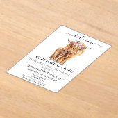 Heilige Koe Hoogland Kalf Baby shower Acryl Uitnodigingen (Laagn)