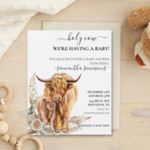 Heilige Koe Hoogland Kalf Baby Shower Boho Budget