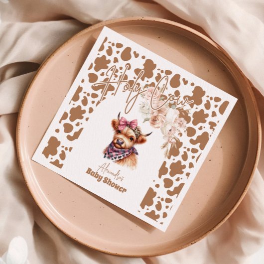 Heilige Koe Hoogland Koe Baby shower Servet