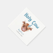 Heilige Koe Hoogland Koe Boys Birthday Servet (Hoek)