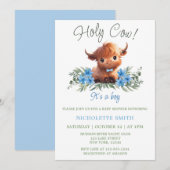 HEILIGE KOe HOOGLAND MODERNE BLAUWE BABYSCHUDDAG Kaart (Voorkant / Achterkant)
