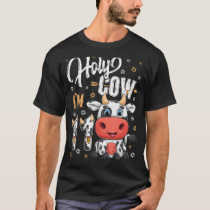 Heilige Koe Ik ben 11 jaar oud Koe Boerderij Thema T-shirt