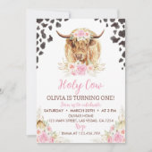 Heilige Koe Ik ben 1-bevallendaagse Uitnodiging (Voorkant)