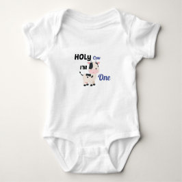 Heilige Koe Ik ben 1, Boerderij baby Birthday Gift Romper