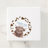 Heilige Koe Ik ben 1 bruine Koe Printerverjaardag Bedankjes Labels (In situ)