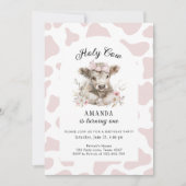 Heilige Koe Ik ben 1 Koe meisje 1 uitnodiging (Voorkant)