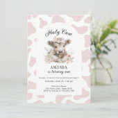 Heilige Koe Ik ben 1 Koe meisje 1 uitnodiging (Staand voorkant)