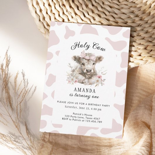 Heilige Koe Ik ben 1 Koe meisje 1 uitnodiging