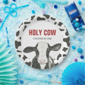 Heilige Koe Ik ben 1 Koe printverjaardag Papieren Bordje (Feest)