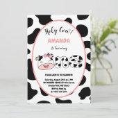 Heilige Koe Ik ben 1-meisje-1-jarig feest Kaart (Staand voorkant)