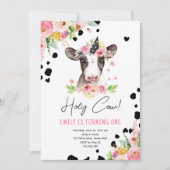 Heilige Koe Ik ben '1-meisje-boerderijdieren 's av Kaart (Voorkant)